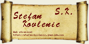Stefan Kovlenić vizit kartica